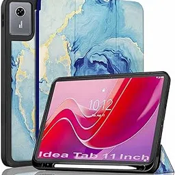 ProElite Cover for Lenovo idea Tab 11 inch 2025 case Cover, Soft Flexible Flip Case Cover for Lenovo idea Tab 11 inch 2025 with Pen Holder [Recoil Series] - Ocean Blue-picture-31