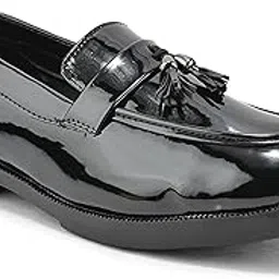 luxeza Men's Black Patent Leather Tassel Loafers – Premium Slip-On Dress Shoes for Formal & Casual Wear – Complimentary Shoe Bag, Shoe Horn & Shine Kit-picture-21