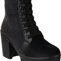 shoetopia Women Block Heeled Lace Up Boot-picture-44