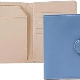 custo Passport Holder, Vegan Leather Passport Wallet (Marine Blue)-picture-13