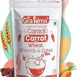 ByGrandma Veggies & Nuts With Sprouted Cereal – Sprouted Wheat, Carrot with Almonds and Dates healthy Food For Kids | Preservative Free Instant health drink Mix for little ones | 280g-picture-20
