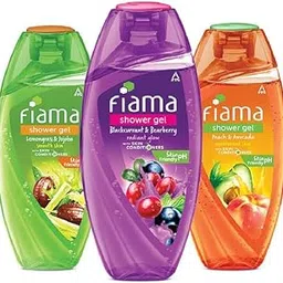 Fiama Body Wash Shower Gel Blackcurrant & Bearberry 250ml | Fiama Body Wash Shower Gel Peach & Avocado 250ml | Fiama Body Wash Shower Gel Lemongrass & Jojoba 250ml, Body Wash for Women and Men, Combo Pack of 3 for Moisturized Skin-image-1