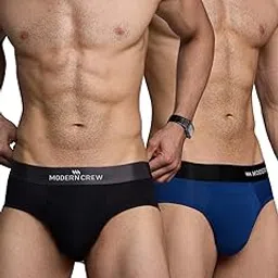 modern crew Men's Premium Ultrasoft Micromodal Briefs, Anti-Odor and Anti-Bacterial, Multiple Solid Colours - Made in India-picture-29