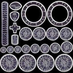 22 Pcs Spirograph Set for Kids, Magic Drawing Tool Kit, Creative Art Stationery for Children, Educational STEM Toys, Geometric Ruler for Learning and Fun, Perfect Gift for 5-12 Year Olds-picture-27