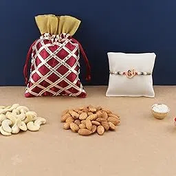 SFU E Com Rakhi With Dry Fruit Potli For Rakshabandhan Gift | Dry Fruit Gift Potli For Brother | Dry Fruits Gift Potli | Rakhi With Dryfruits | 070-picture-10