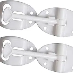 Merishopp 2 Pieces Door Catch Holder Hatch Spare Part Hardware for RV Cargo White-picture-12