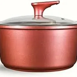 Drumstone (𝗦𝗽𝗲𝗰𝗶𝗮𝗹 𝟱 𝗬𝗲𝗮𝗿𝘀 𝗪𝗮𝗿𝗿𝗮𝗻𝘁𝘆) Non-Stick Granite+ Induction Base Casserole 24cm with Lid | Granite Finish | Even Heat Distribution | Ideal for Curries & Daily Cooking-image-2