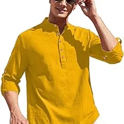 vida loca Slim Fit Short Kurta for Men and Boys.(KRT_BTN02, Navy Blue)-picture-22