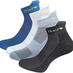 R Kant Bamboo Socks for Men & Women | Ankle Length | Odour-Free & Breathable | Padded Base & Anti-bacterial | Softer than Cotton Socks Pack of 4 Pairs-picture-22