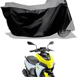 Scooty - Bike - Scooty Cover for TVS Ntorq 150 Scooty Bike Cover - Water Resistant - Dust Proof Fabric_Grey Stripe-image-48