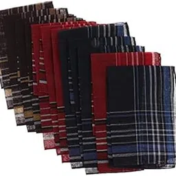 enakshi (label) 2xPack of 12 Men Fashion Plaid Cotton Pocket Handkerchief Pocket Square Hanky|Clothing Shoes & Accessories | Mens Accessories | Handkerchiefs-picture-10
