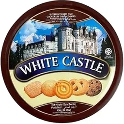 White Castle Butter Cookies and Chocolate Chip Cookies, Assorted Biscuit Collection, 400g Round Tin (From Malaysia)-picture-15