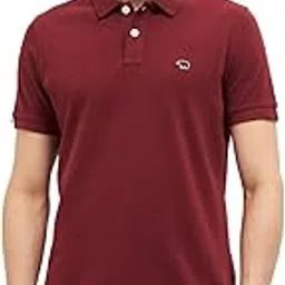 the bear house Men's Regular Fit Red T-Shirt image 1