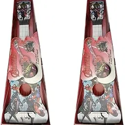 komal Toys Avengers Toy Guitar for Kids | Red Musical Instrument with Superhero Theme | Pretend Play Acoustic Guitar | Pack of 2-picture-28