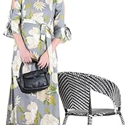 moms maternity Women's Cotton Slub Grey Floral Print Maternity Feeding Maxi Dress with Front Zipper Feeding Access-picture-23