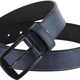 club spunky Genuine Leather Belt for Formal, Casual & Jeans Wear, belt for Mens/Boys. Color - Tan/Blue||CSBL-06||-picture-24