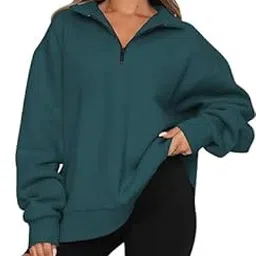 colorchakra Trendy Loose fit Sweatshirt for Womens Winter wear Zipper Fleece Hoodie-picture-29