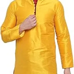 abh lifestyle Men's Silk Long Kurta only.-picture-21