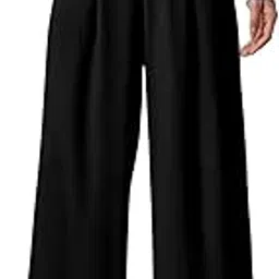 greciilooks Women's High Rise High Waist Trousers Flared Korean Style Formal Pants | Elegant for Office, College & Events image 1