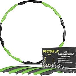 Vector X Hoola Hoop Fitness Exercise Weighted Detachable and Size Adjustable Design Hula Hoops for Adult, Lose Weight Fast by Fun Way, 8 Inter Lockable Pieces-26 inch Diameter-picture-32