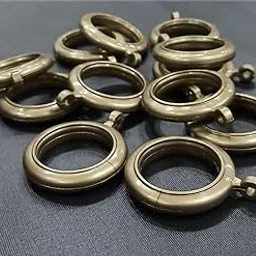 FAPBADRI Heavy Quality Plastic Curtain Rings, Standard Size for Any 1 inch Curtain Rod/Pipe, Provision to Insert a Hook at The end of The Ring, Colour Antique Gold, 50 Pieces-image-36