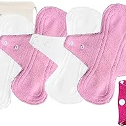 Reusable Washable Cloth Mini Sanitary Pads-Cloth Pantyliners With Wings for Women-4 Panty liners-Mini Pads & 1 Storage Bag - Size 200mm-picture-17