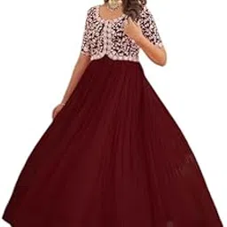 a three hub Women's Georgette Traditional Outfit Dress Designs, Stylish Party Dresses Gown-picture-23