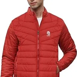 leotude Puffer Jacket For Men Winter Wear Jackets For Men (Color Red)-picture-10