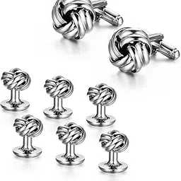 wynameleri UJOY Cufflinks and Tuxedo Studs Set Fashion Accessories for Men in Gift Box-picture-11