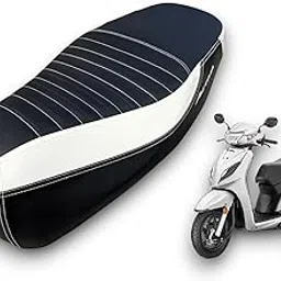 autoleopard Activa 5G SEAT Bike Cover,Activa Bike SEAT Cover,Activa SEAT Cover,pu Leather,Black and White Multi Colour-picture-42