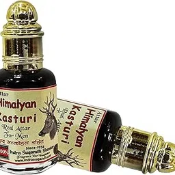 INDRA SUGANDH BHANDAR Attar For Men|Religious Use|Women Himalayan Kasturi The Original Musk Pure Perfume No Alcohol Long Lasting Fragrance 12ml Rollon Pack-picture-41