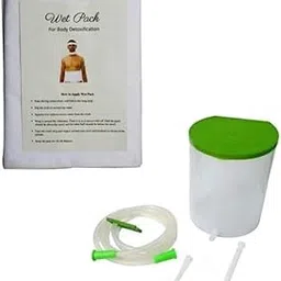 FARMIEST Healthy Natural Combo Of Wet Pack Cotton Patti And Enema Kit Satvik For Detox Home Use Douche Can Anema Kit With User Manual-picture-30