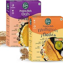 The Naturik Co Oats & Multigrain Cheela Mix Combo 250g (Pack of 2) - Ready to Cook Chilla/Dosa Mix |Healthy & Instant Breakfast | Anytime Snack for Kids and Family | As Seen On Shark Tank-picture-31