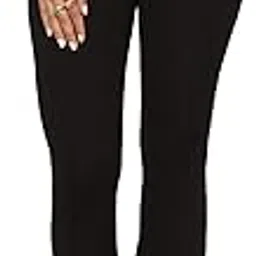 shasmi Black Lightweight Stretchable Yoga Pants Boot-Cut Regular Fit Trouser Pant (57 Pant Black XL)-picture-54