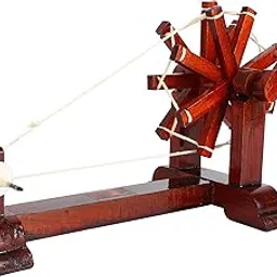 RainSound Wooden Gandhi Charkha Showpiece Home Dcor Handicraft (23 x 14 x 12.5 cm, Brown) 1 Piece-picture-18