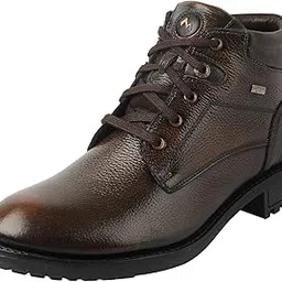 metro Men's Black Leather Lace-Up Ankle Boots-picture-30