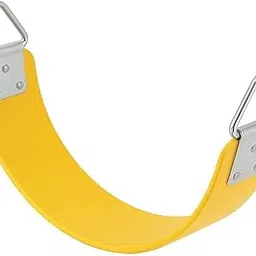 TOGGLE PLAY Heavy Duty Flexible EVA Swing Seat with Metal Triangle Rings for Kids & Adults | 300Kg Capacity | Indoor & Outdoor Weather-Resistant Playground Swing (Yellow)-picture-51