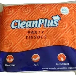CleanPlus Party Tissues Pack of Two (100 Count) - Soft, Absorbent, Convenient-picture-19