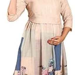 ritijya Zipless Feeding Kurtis & Dresses for Women | Zipless Maternity Wear Gown Pregnancy Dress for Nursing Mothers | Viscose Rayon | Stylish & Comfortable | S to 4XL | Washable & Durable image 1