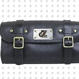 G-GANRAZO Premium Leather Bike Side/Rear Saddle Bag Round Style Tool Bag Storage Tool Pouch With2 Strap for Royal Enfield New Classic Reborn & Meteor 350-picture-38