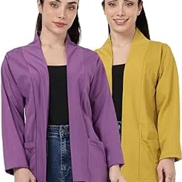 kryptic Women’s Open-Front Cotton Shrug with Pockets – Pack of 2 Regular Fit Layering Essentials-picture-11