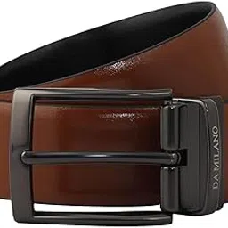 da milano Brown Reversible Leather Belt for Men (3292D-35R-OL)-picture-25