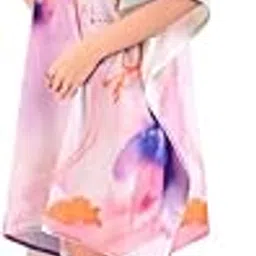 swi with label Women's Printed V-Neck Flared Sleeves Short Kaftan Kurti JKK_102 Multicolour-picture-31