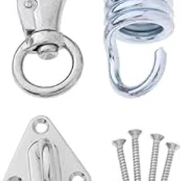 CALANDIS™ Stainless Steel Extension Spring Hook for Hanging Hammock Chair Porch Swing | Yoga Props | Yoga & Pilates | Fitness, Running & Yoga-image-5