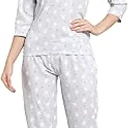 uzarus Women's Cotton Printed Night Suit Set of Top & Pyjama-picture-39