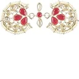 i jewels Gold Plated Traditional Floral Kundan Pearl Sheeshphool Matha Patti Sheeshpatti For Women/Girls-picture-48