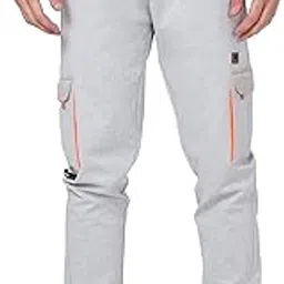 spykar Ankle Length Mid Rise Black Trackpant for Men image 1