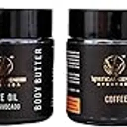 Mystical Genesis Ayurveda Coffee Body Polishing Scrub 100gm & Body Butter with Olive Oil & avocado 100gm, Ayurvedic Combo for Soft, Smooth and Glowing Skin for Men & Women All Skin Types (Pack of 2)-image-22