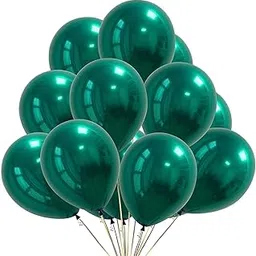 Green Metallic Balloons 12 Inch Latex Party Balloons for Wedding Decoration Pack of 25 pcs-image-0