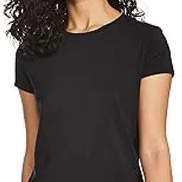 enamor Women's Plain Slim fit T-Shirt (E047_Jet Black 2XL)-picture-32